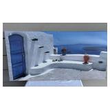 Greek Island Scene Canvas 38.5" x 19" Print