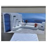 Greek Island Scene Canvas 38.5" x 19" Print