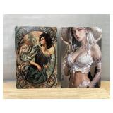 Female Portrait 8" x 12" Metal Signs - Brand New *Q