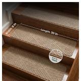 Non-Slip Carpet Stair Treads, 8" x 30", 15 Total - Brand New *Q