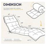 Tycdiose Waterproof Outdoor Chaise Lounge Blue Chair Cushion - Brand New *Q
