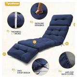 Tycdiose Waterproof Outdoor Chaise Lounge Blue Chair Cushion - Brand New *Q