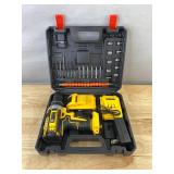 Lithium Electric Drill Driver Tool Set with Bits, 2 Batteries & Charger - Brand New *Q