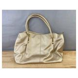 Gold Metallic Handbag with Cat Charm - Brand New *Q