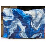 Marble Abstract Stye Blue Area Rug, 64" x 90" - Brand New *Q