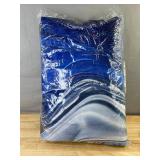 Marble Abstract Stye Blue Area Rug, 64" x 90" - Brand New *Q