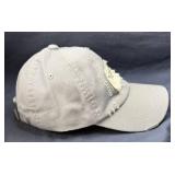 Nope Grey Distressed Frayed Fabric Patch Baseball Cap OSFM - New