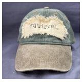 Squirrel Frayed Fabric Distressed Patch Cap OSFM - New