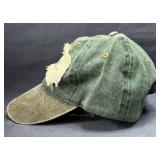 Squirrel Frayed Fabric Distressed Patch Cap OSFM - New