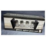 Glass Spice Jar Set of 4 - Brand New