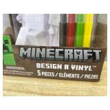 Minecraft Design A Vinyl with Markers - Brand New *Q
