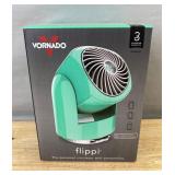 Vornado Flippi V6 Compact Air Circulator Fan, Quiet Portable Travel Fan for Desk or Bedroom, Adjustable Head, 2 Speeds, Bliss Blue - Brand New *Q