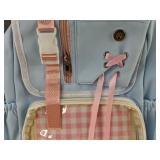 Blue & Pink Mouse Pattern Back Pack - Brand New *Q