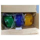 Handheld Water Spray Fans - 3-Pack with Blue, Green & Yellow - Brand New *Q