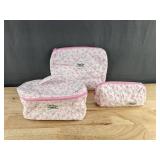 King Kiss Makeup Bag Set, 3 Pieces - Brand New *Q