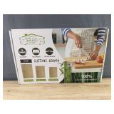 Home Sweet Home 3 Piece Bamboo Cutting Board Set - Brand New *Q