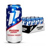 Phorm 16-oz Energy Drinks - Case of 12 - Screamin’ Freedom Rocket Pop Flavor - Brand New *Q