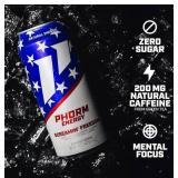 Phorm 16-oz Energy Drinks - Case of 12 - Screamin’ Freedom Rocket Pop Flavor - Brand New *Q