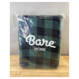Bare Home Luxury Cotton Flannel Full Sheet Set, Forest Green Black - $92.99 Retail - Brand New *Q