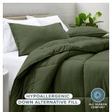 Bare 3-piece Home Oversized Queen Down Alternative Comforter Set, Cypress - $103.99 Retail - Brand New *Q