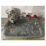 Collection of Vintage Glass Tableware and Dispensers
