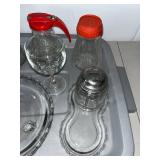 Collection of Vintage Glass Tableware and Dispensers