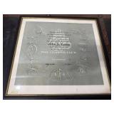Framed Pan American Clipper Club Membership Certificate Signed