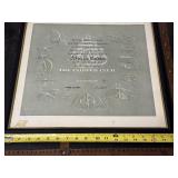 Framed Pan American Clipper Club Membership Certificate Signed