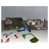 Collection of Model Railroad Buildings and Accessories