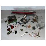 Collection of Model Railroad Buildings and Accessories