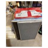 Lot of DuPont 20x25x1 Air Filters and Reusable Metal Filter Panels