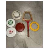 Vintage Frisbees Snap-On Disc Gonzales and Racket Ring