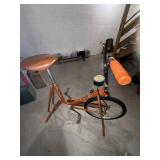 Vitamaster Rotocycle Vintage Stationary Exercise Bike Orange