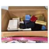 Large Collection of Jewelry Gift Boxes & Fabric Pouches