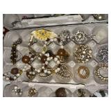 Vintage Costume Jewelry Earrings Brooches Necklaces