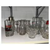 Large Collection of Vintage Glassware Mugs Bottles Cups
