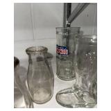 Large Collection of Vintage Glassware Mugs Bottles Cups