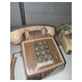 3 Vintage Desk Telephones Rotary & Push Button Phones
