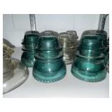 Large Collection of Vintage Glass Electrical Insulators Hemingray