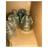 Large Collection of Vintage Glass Electrical Insulators Hemingray