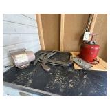 Lot Including Vintage Automotive Specialty Tools Tanks Clamp Tools