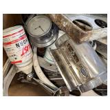 Lot Including 1955 Aristocraft Boat Parts Windshield Quicksilver