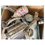 Lot Including 1955 Aristocraft Boat Parts Windshield Quicksilver