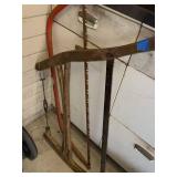 Lot Including Antique Buck Saw Frame & 2 Crosscut Saw Blades
