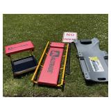 Lot Including 3 Mechanic Creepers Alltrade Seat & Performax Board
