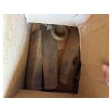 Lot Including Steel Splitting Wedges, Maul Heads and Large Eye Bolt