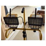Lot Including Dual Head Tripod Halogen Work Light & Single Flood Light