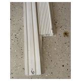 Lot Including 3 White Garage Door Weatherstripping Pieces Fluted