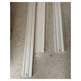 Lot Including 3 White Garage Door Weatherstripping Pieces Fluted