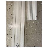 Lot Including 3 White Garage Door Weatherstripping Pieces Fluted
